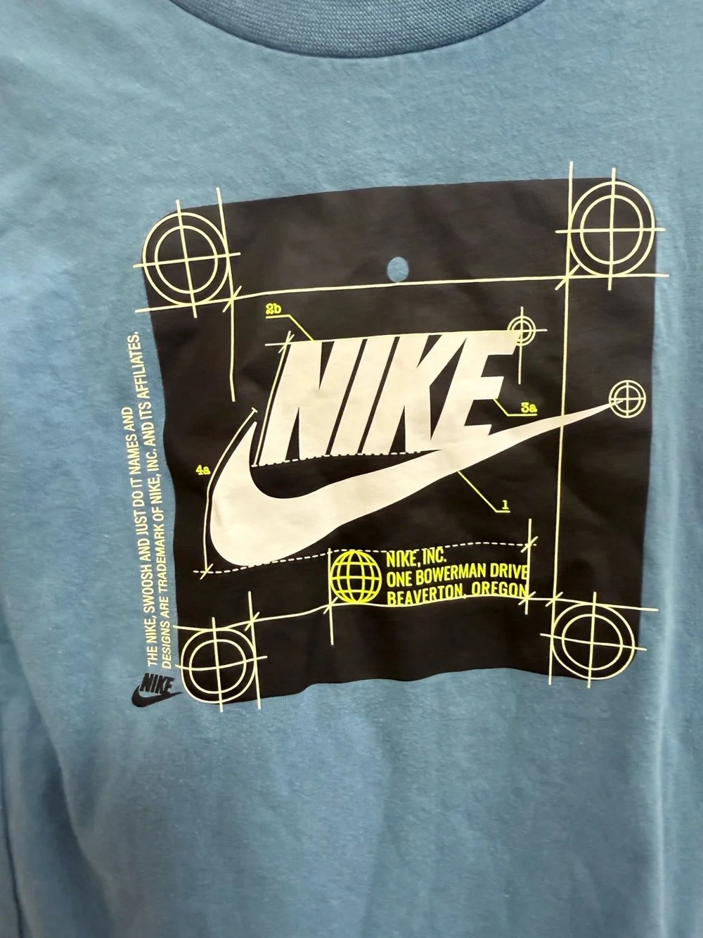 Nike Blue Long-Sleeve Graphic Tee with Black Joggers, Size 4T